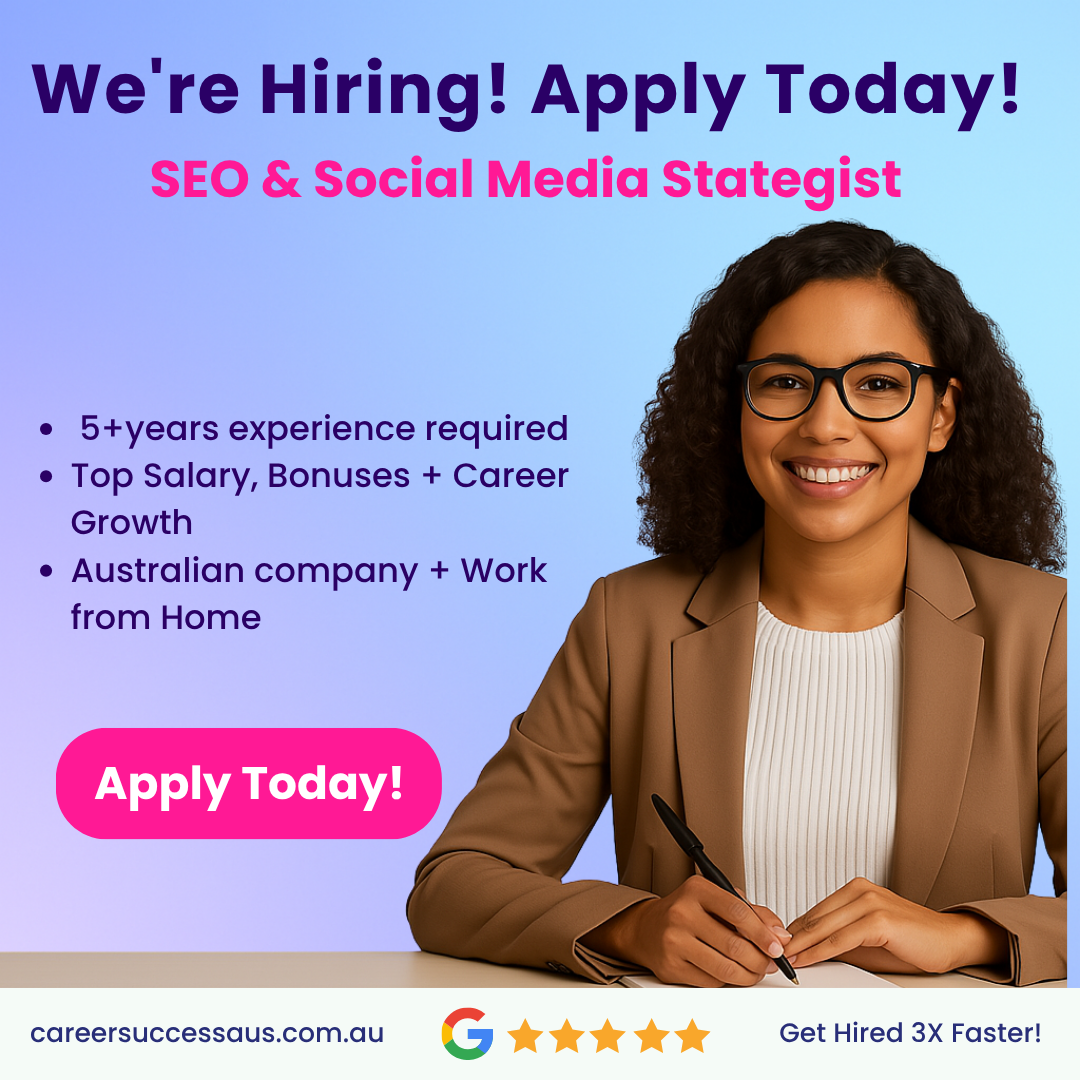Career Success Australia Facebook ad: Grow with Us: SEO Specialist Wanted