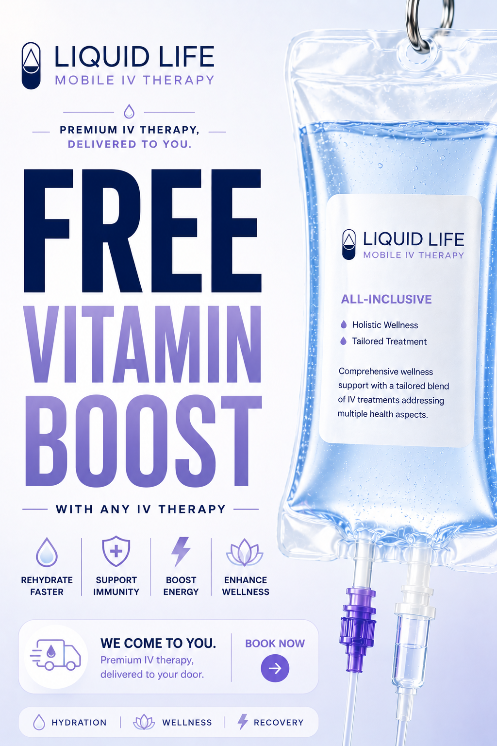 Liquid Life Mobile IV Therapy Facebook ad from May 9, 2026