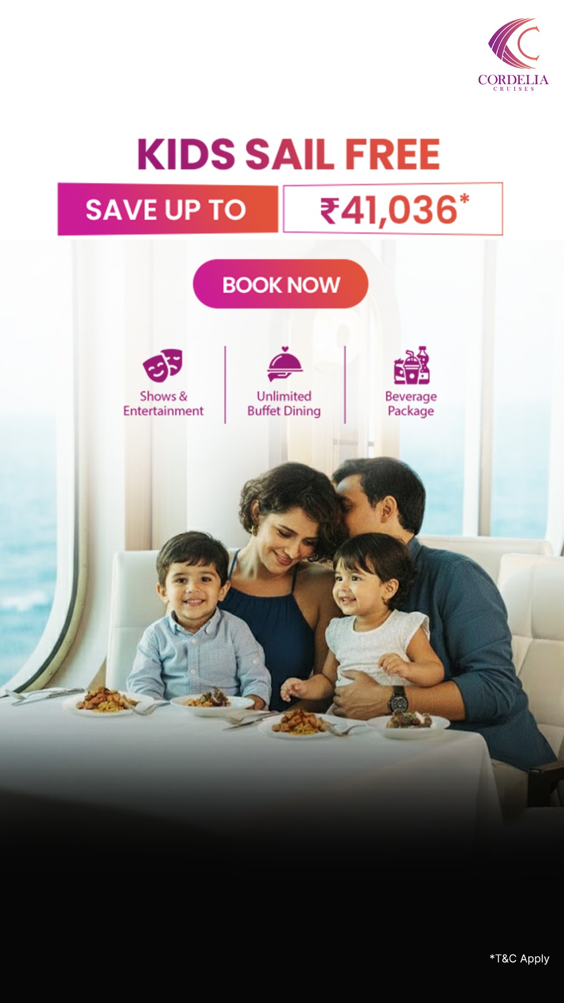 Cordelia Cruises Facebook ad