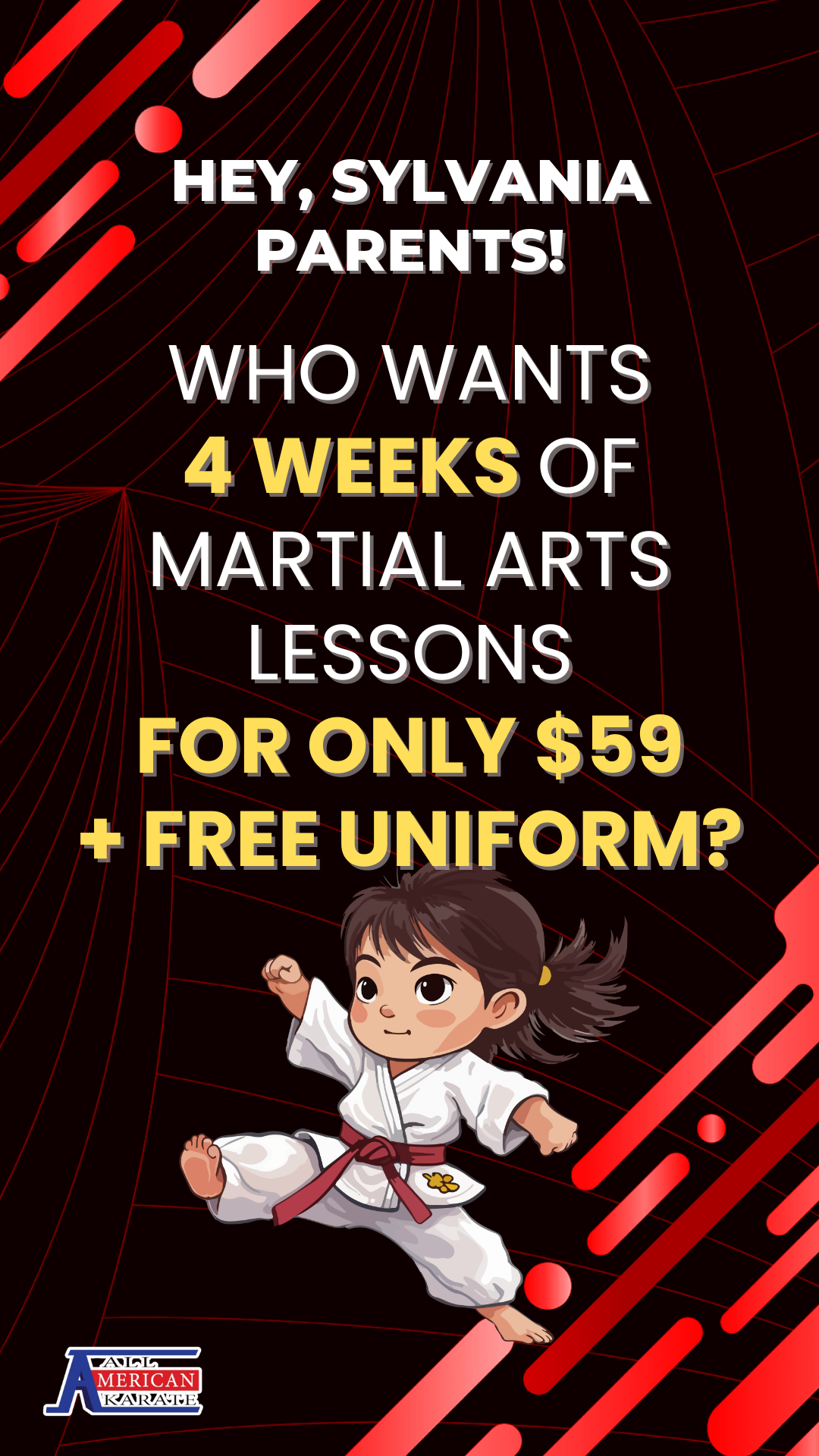 All American Karate-Sylvania Facebook ad