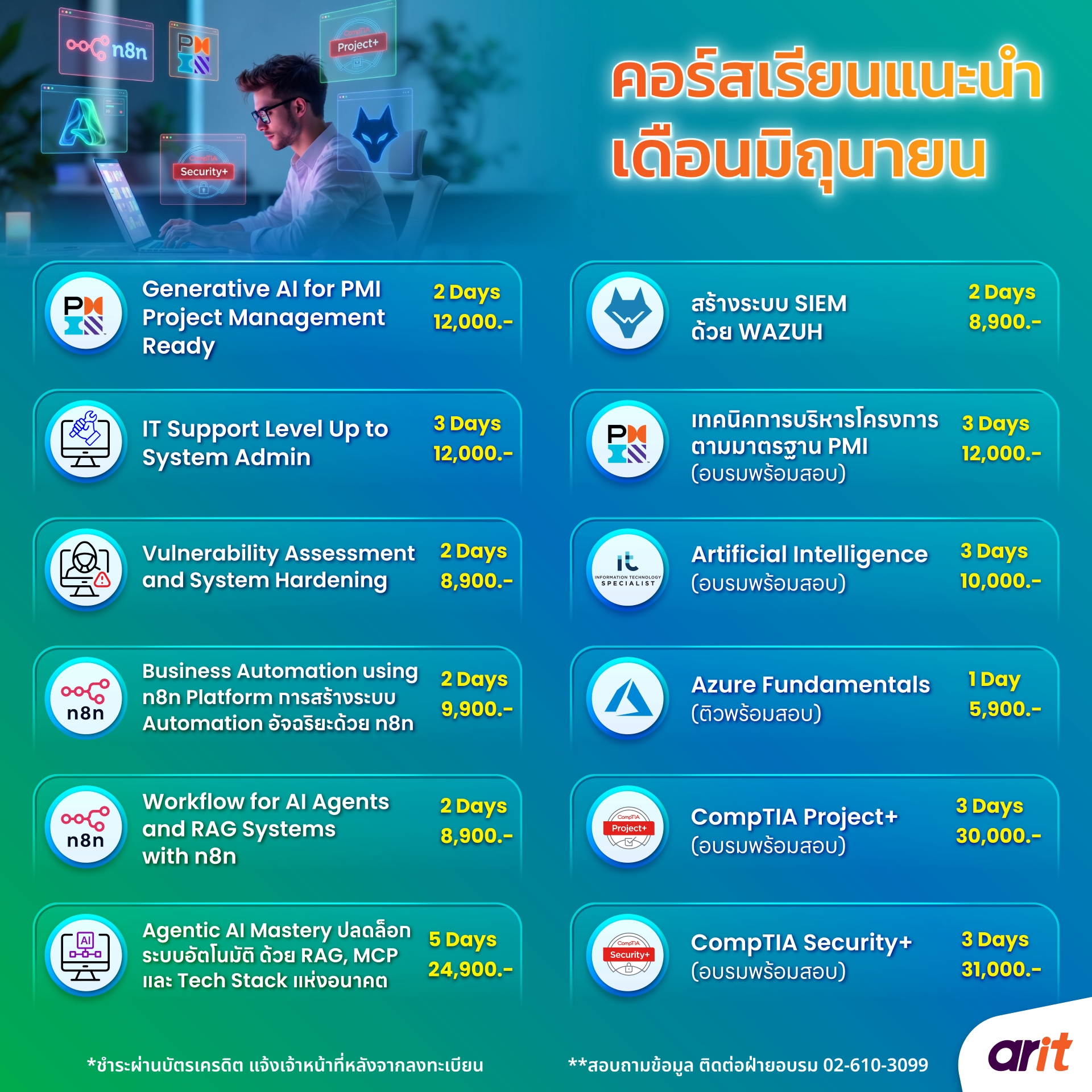 ARIT CO., LTD. Facebook ad: เติมทักษะใหม่ เพิ่มความมั่นใจ…