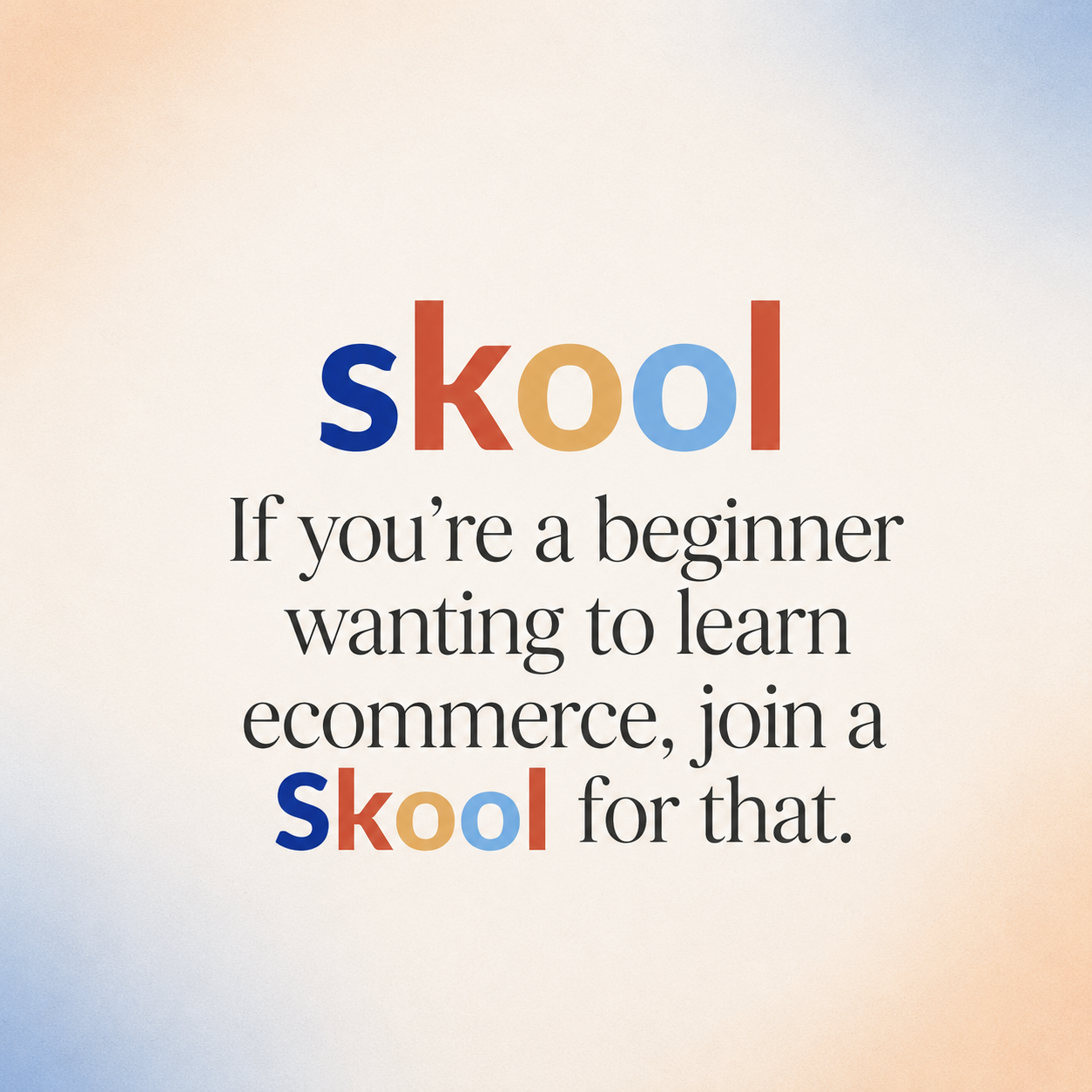 Skool Facebook ad