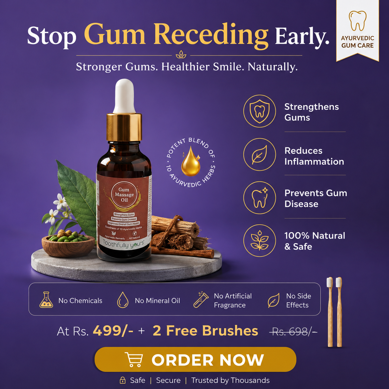 Toothfully yours Facebook ad: Best Remedy for Gum Bleeding
