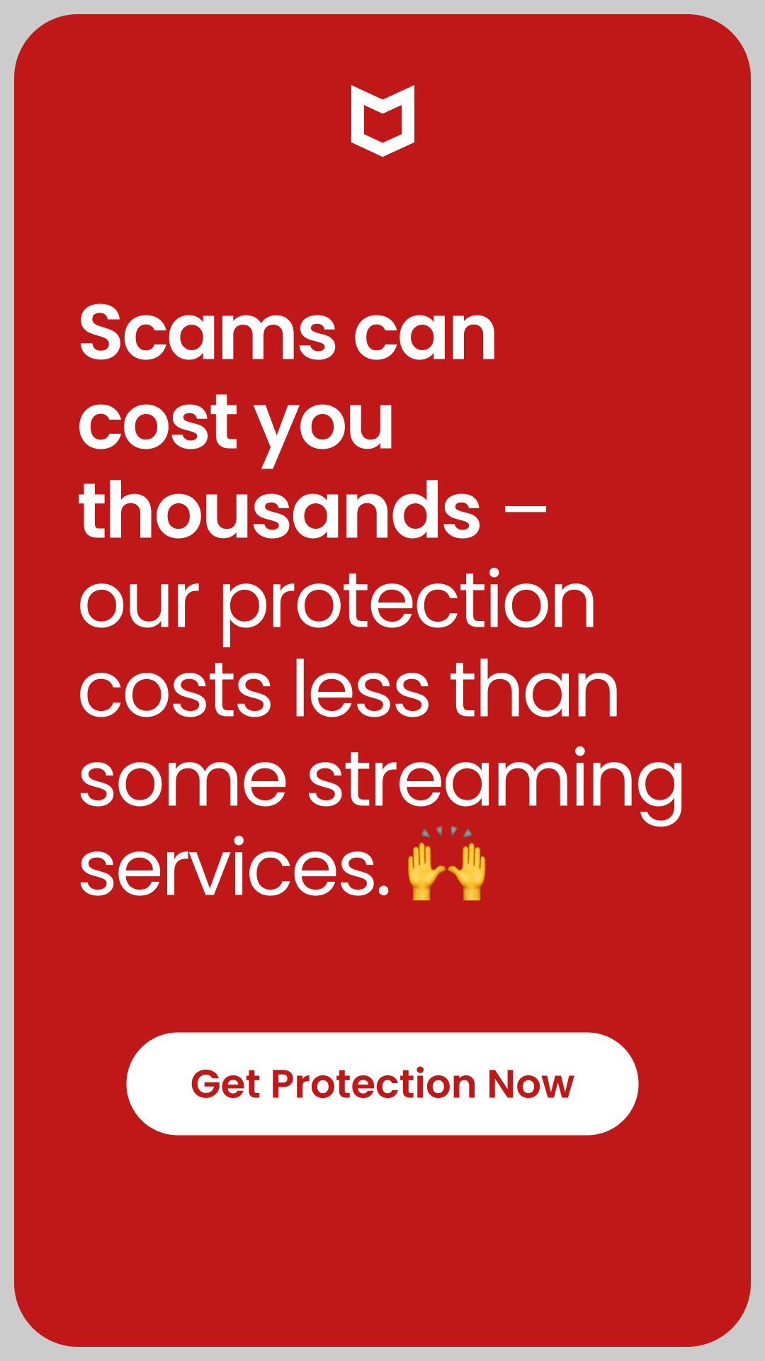 McAfee Facebook ad