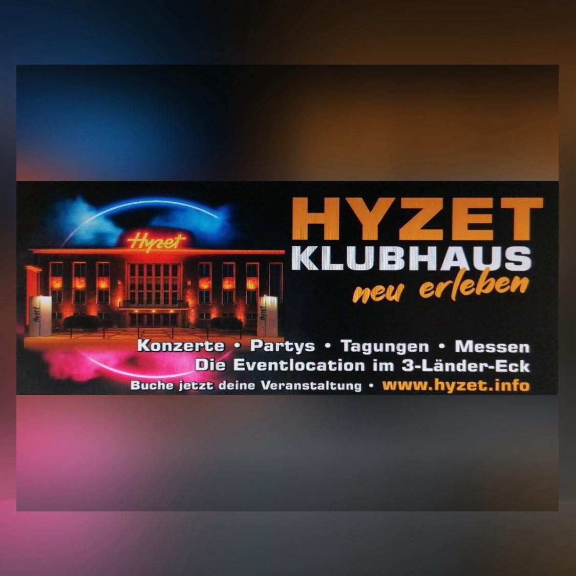 Hyzet - Kultur- und Kongresszentrum Facebook ad: Willkommen im Hyzet-Klubhaus, dem Kultur- &…