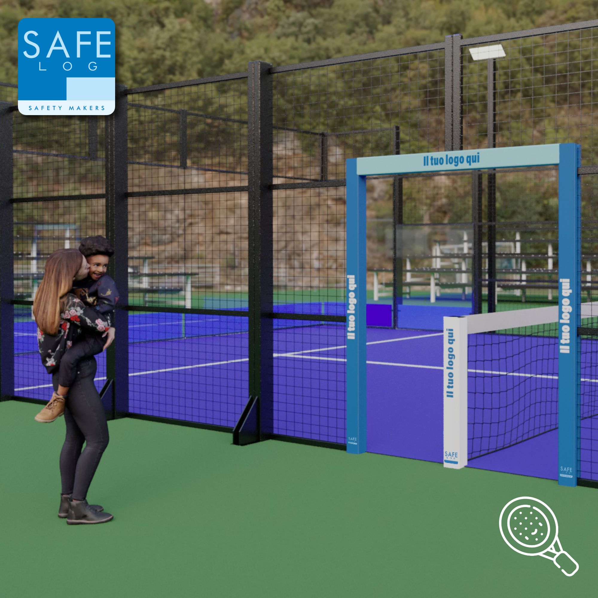 Safelog Protection Systems Facebook ad: Protezioni antitrauma Campi Padel