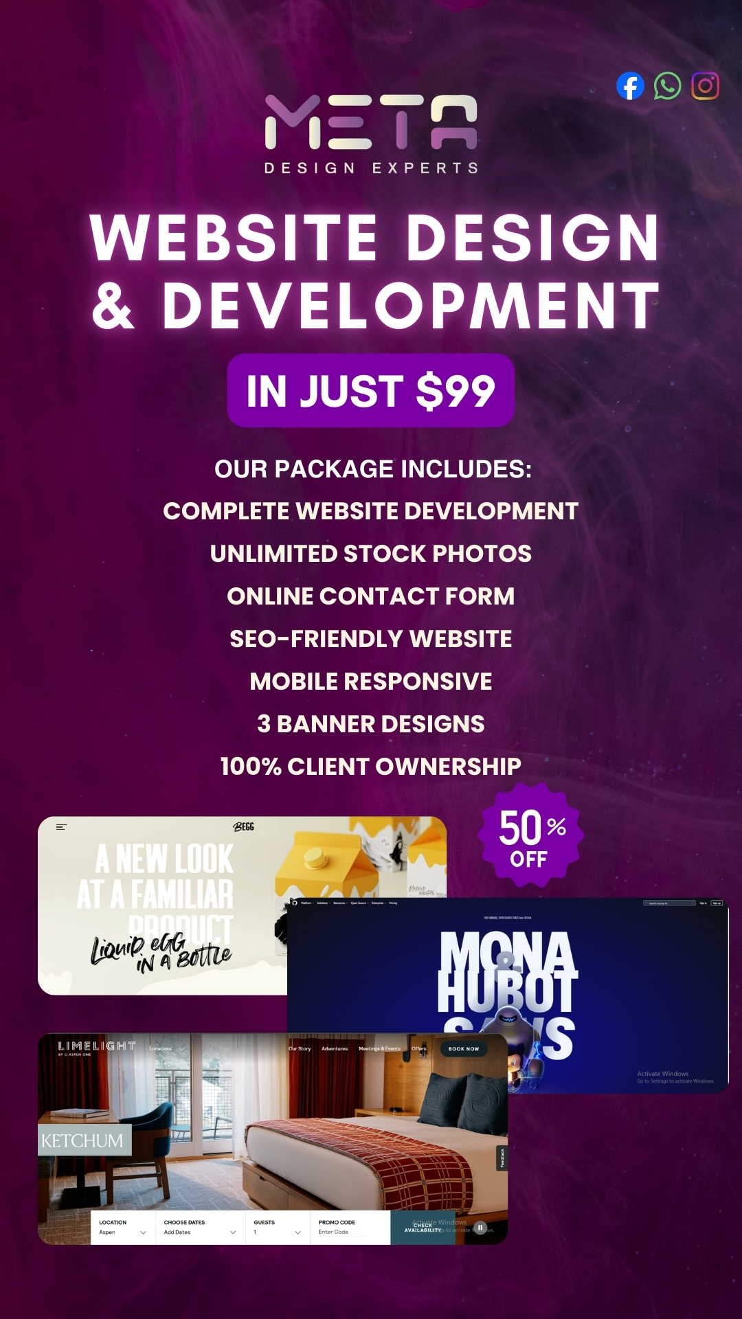 Meta Design Experts Facebook ad from Jul 3, 2026