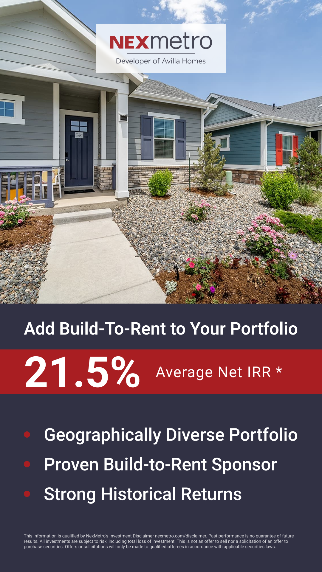 NexMetro Communities Facebook ad from Aug 14, 2026