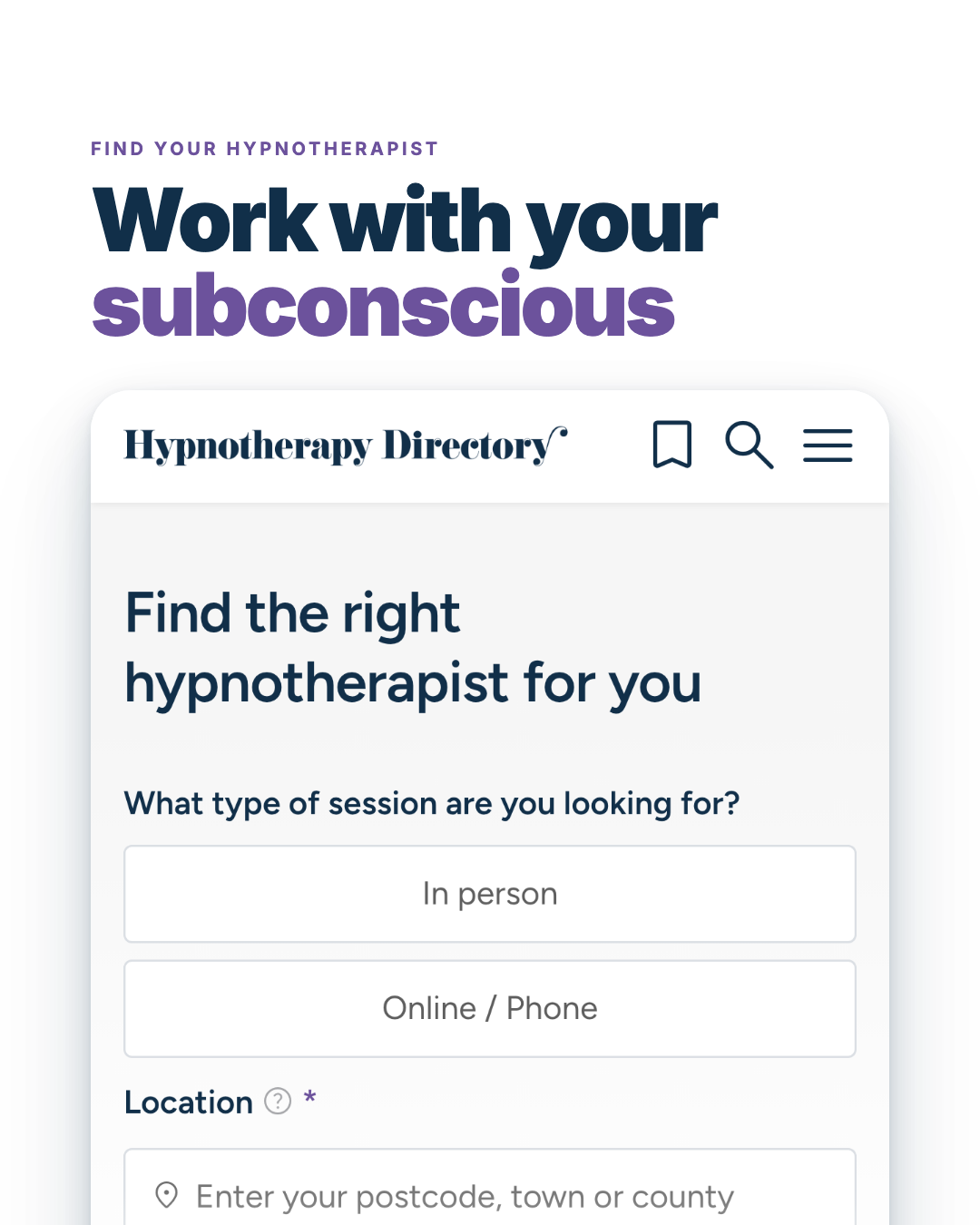 Hypnotherapy Directory Facebook ad