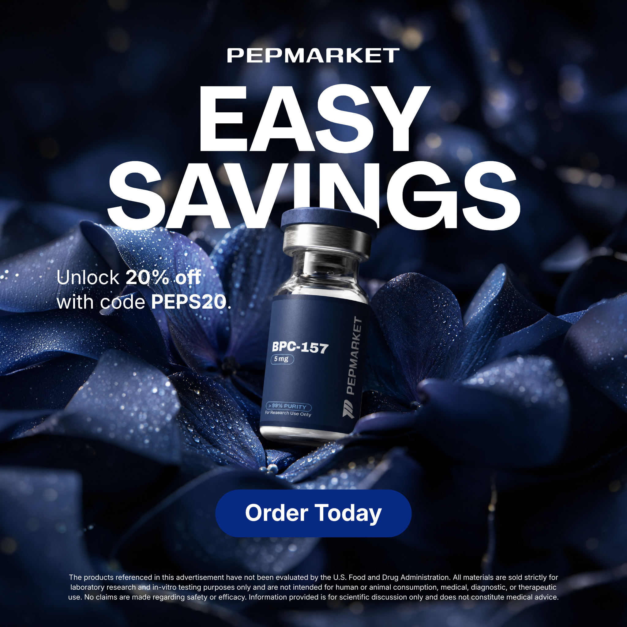 Pep Market Facebook ad: Save 20% With PEPS20