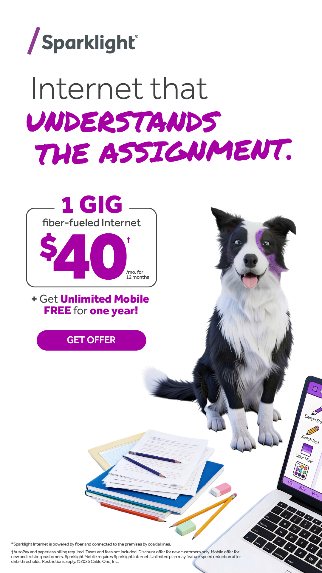 Sparklight Facebook ad