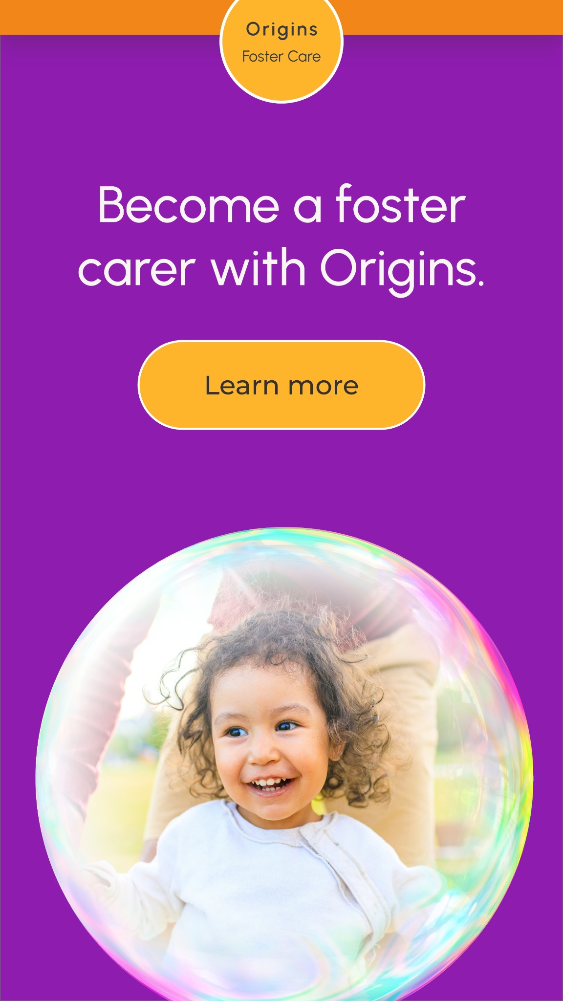 Origins Foster Care Service Facebook ad