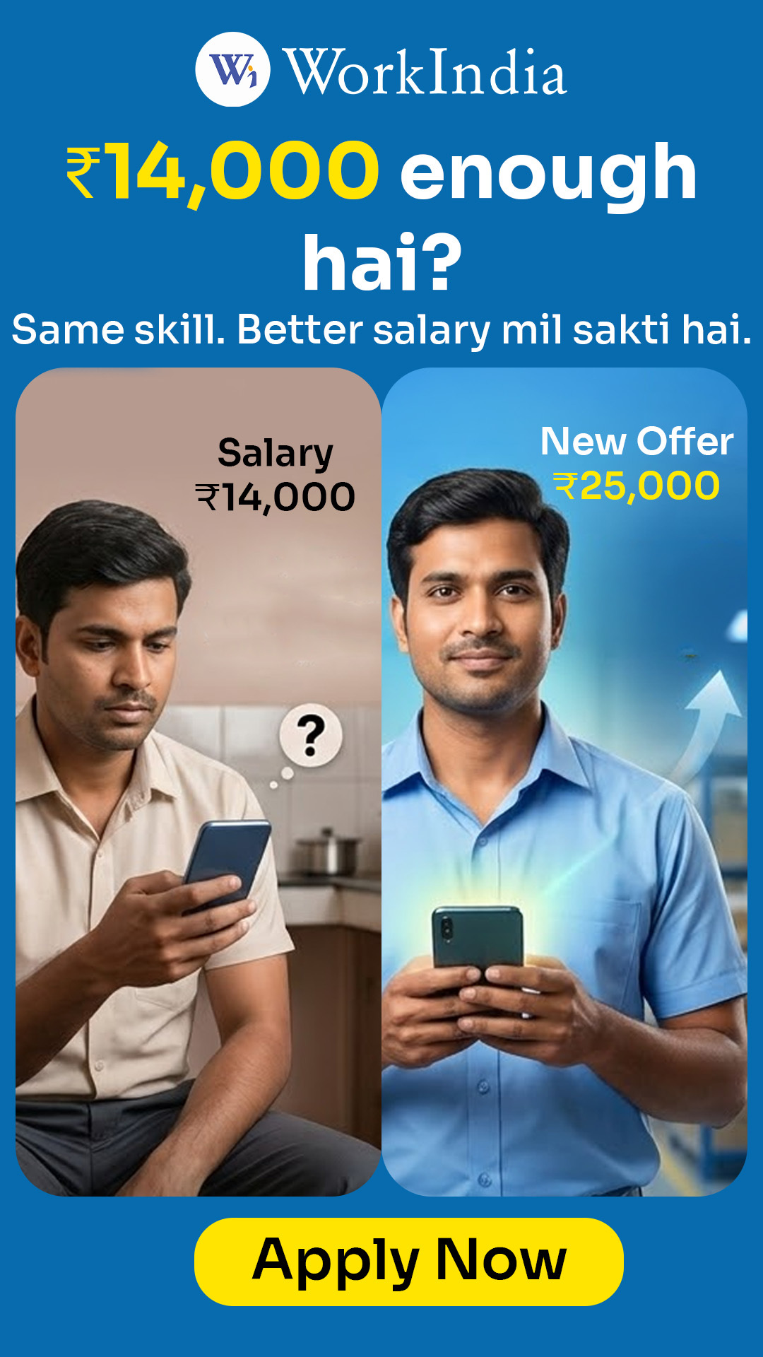 WorkIndia Facebook ad