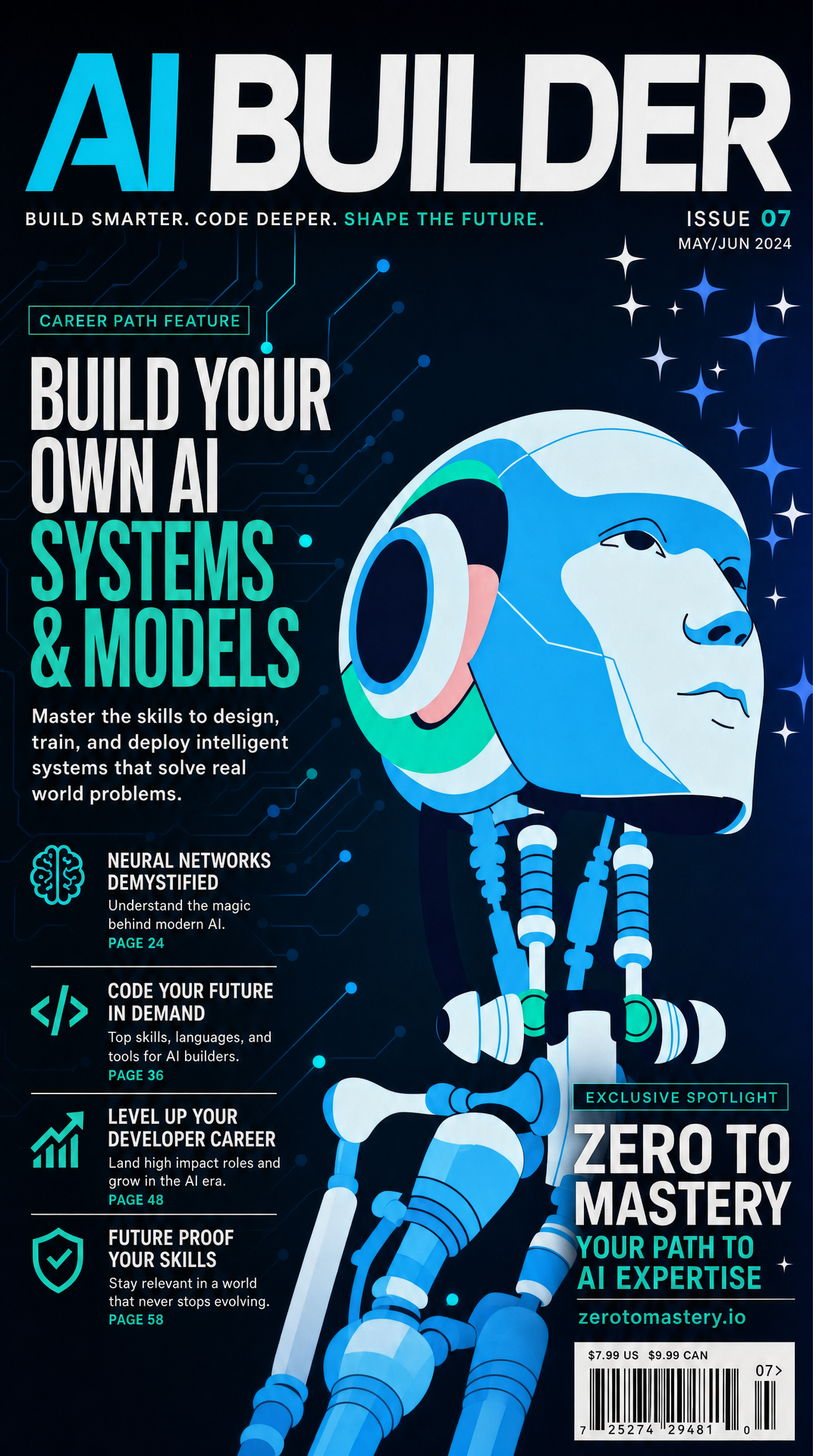 Zero To Mastery Facebook ad: Don’t Just Use AI. Build It.