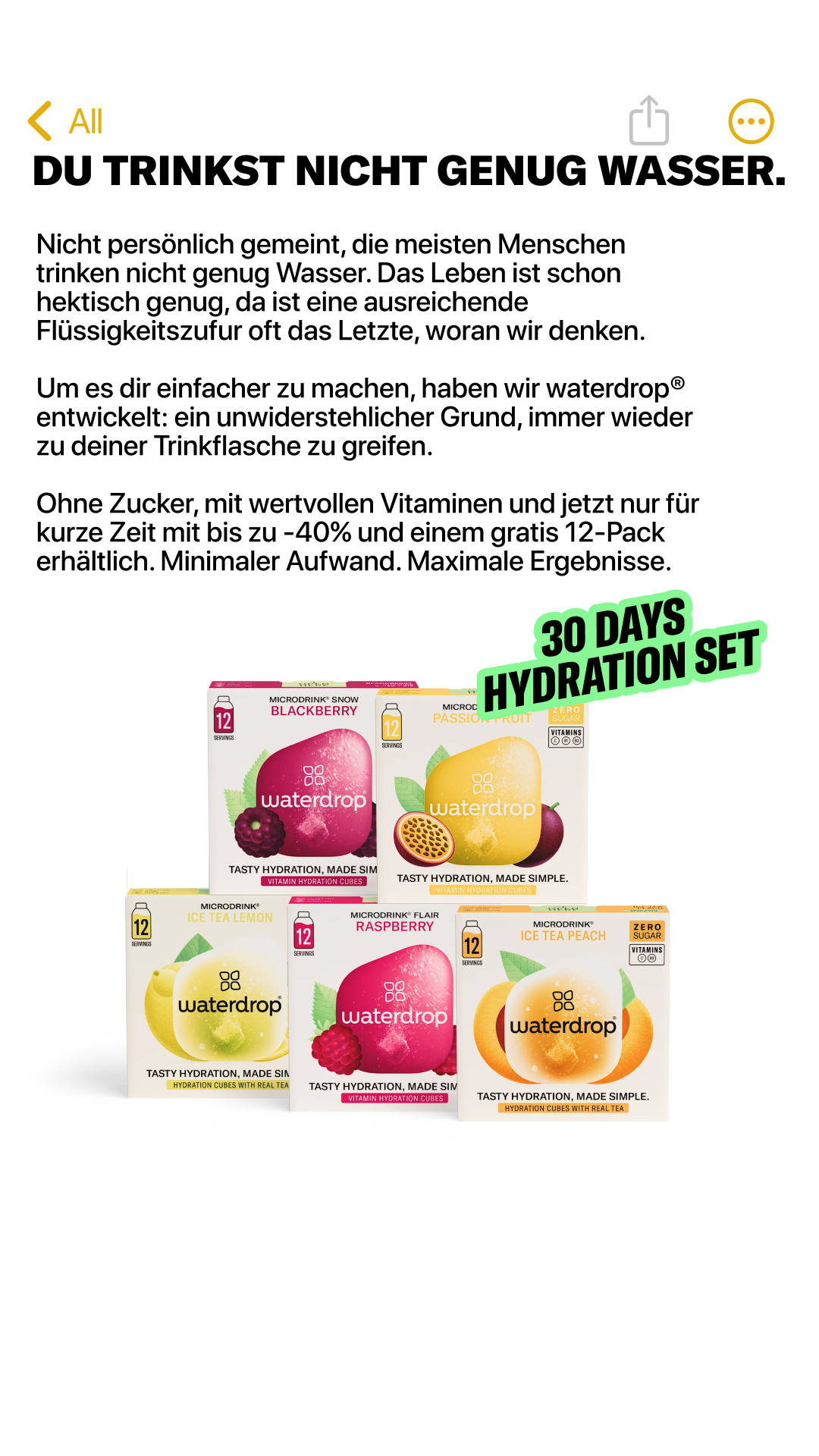 waterdrop Facebook ad