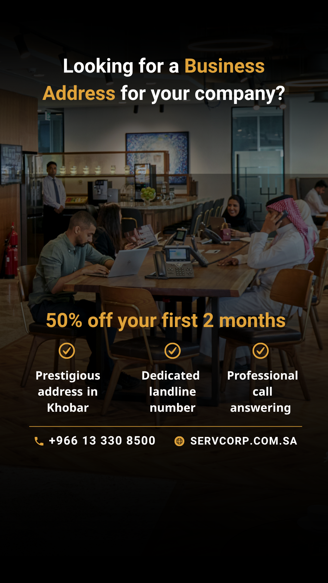 Servcorp Saudi Arabia Facebook ad
