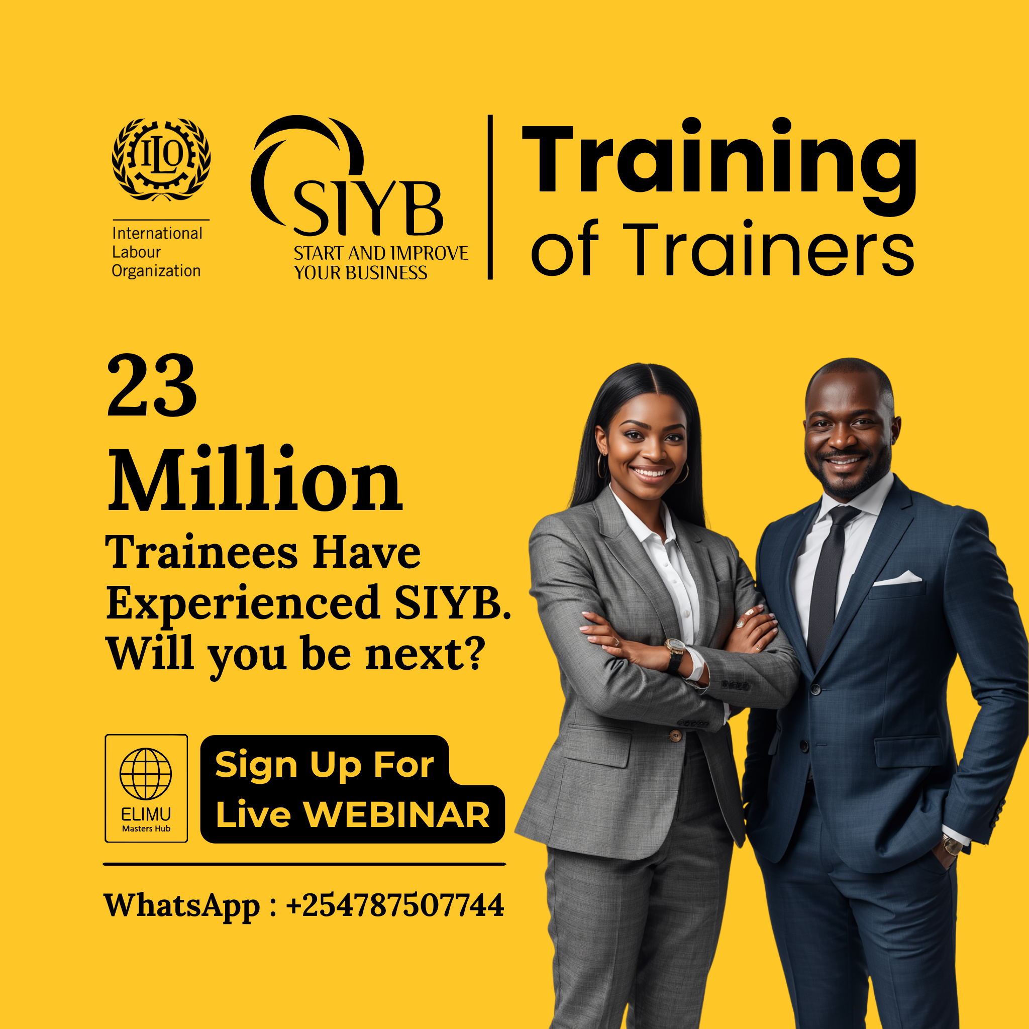 Elimu Masters Hub Facebook ad from May 16, 2026