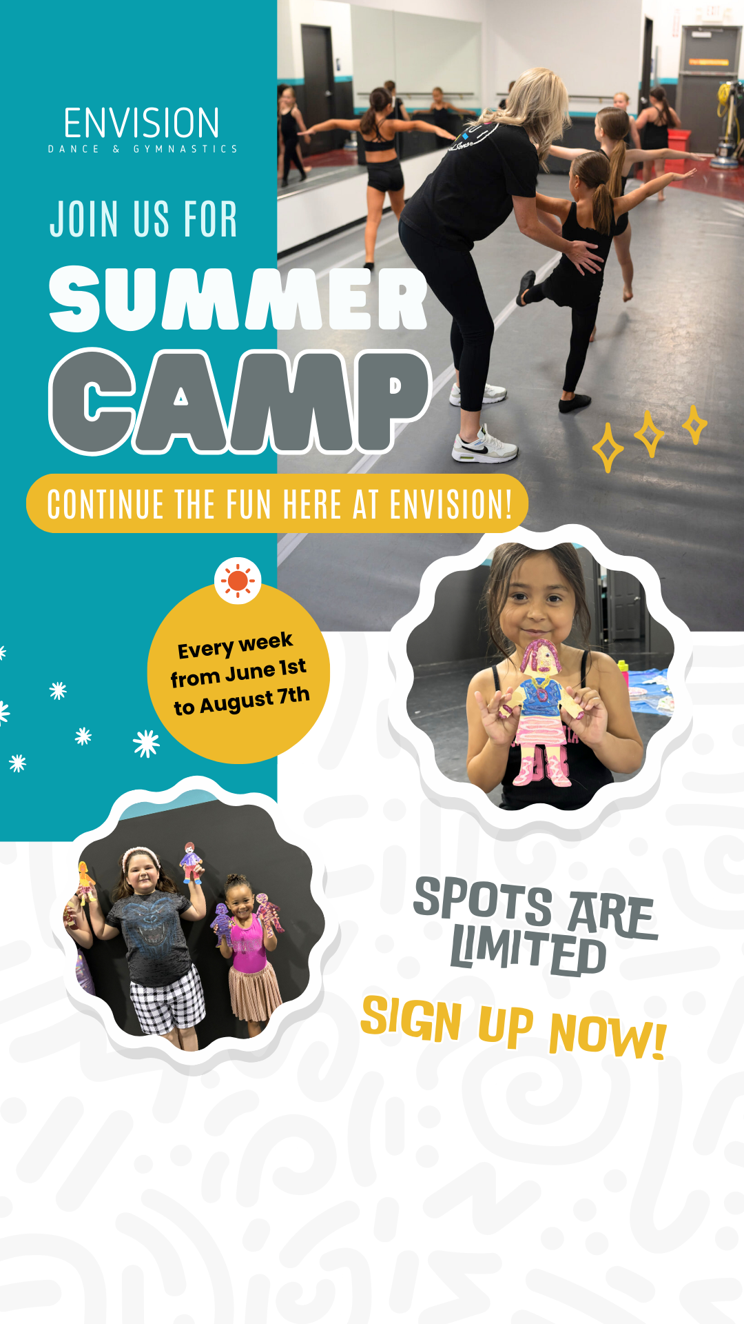 Envision Dance and Gymnastics Facebook ad from Mar 18, 2026