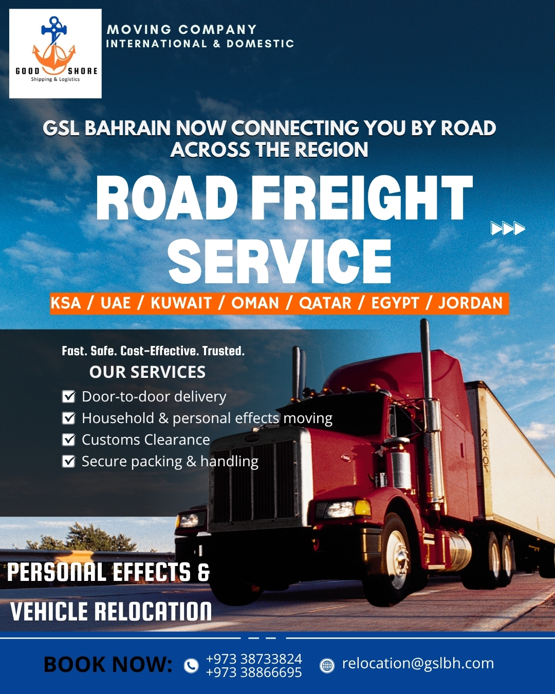 Good Shore Shipping & Logistics Services Facebook ad: The soothing sound of packing, not AI, but…