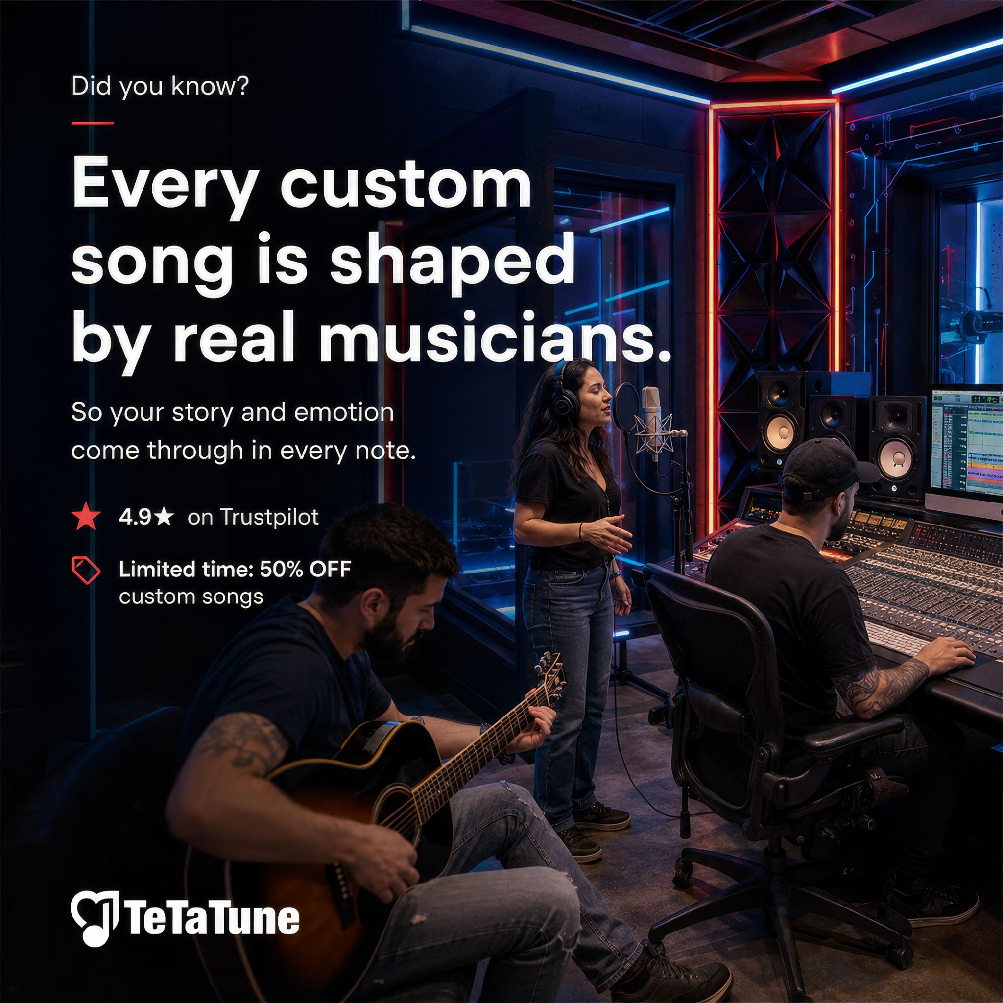 Tetatune - Customized Songs Facebook ad