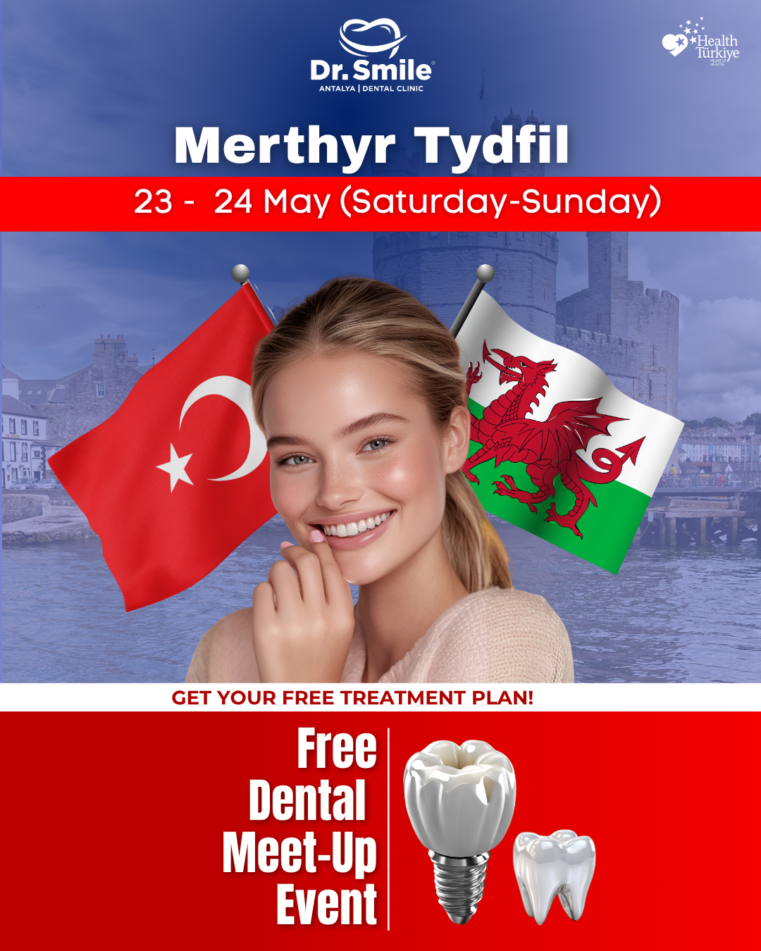 Dr Smile Antalya Dental Clinic Facebook ad: FREE DENTAL MEET-UP!