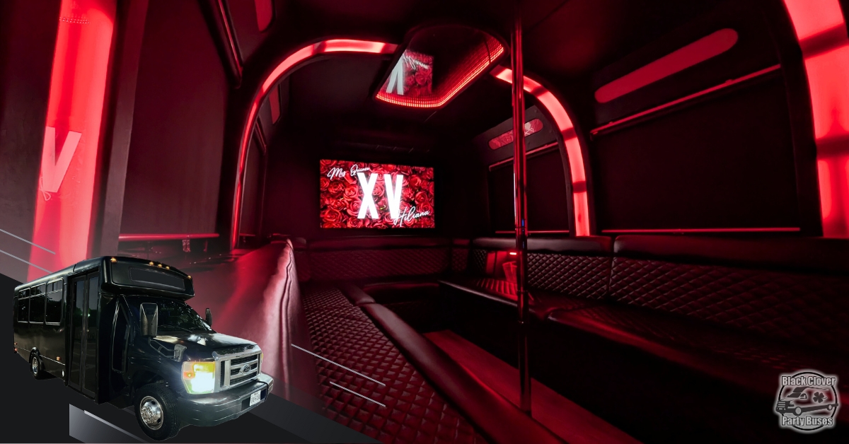 Black Clover Party Buses Facebook ad: Reservations Available! Hablamos Español!