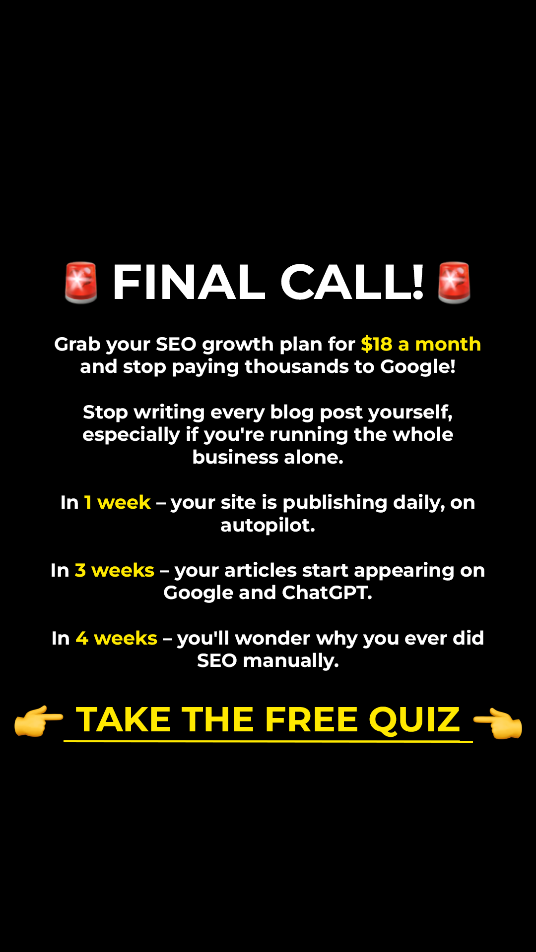 Soro SEO Facebook ad: Rank #1 on Google