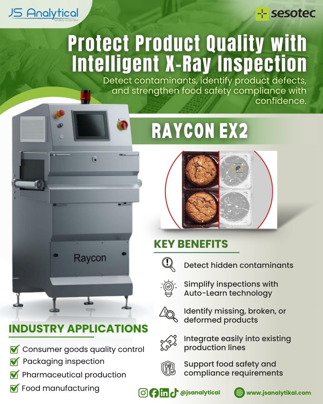 JS Analytical Sdn Bhd Facebook ad: Intelligent X-Ray Inspection | RAYCON EX2