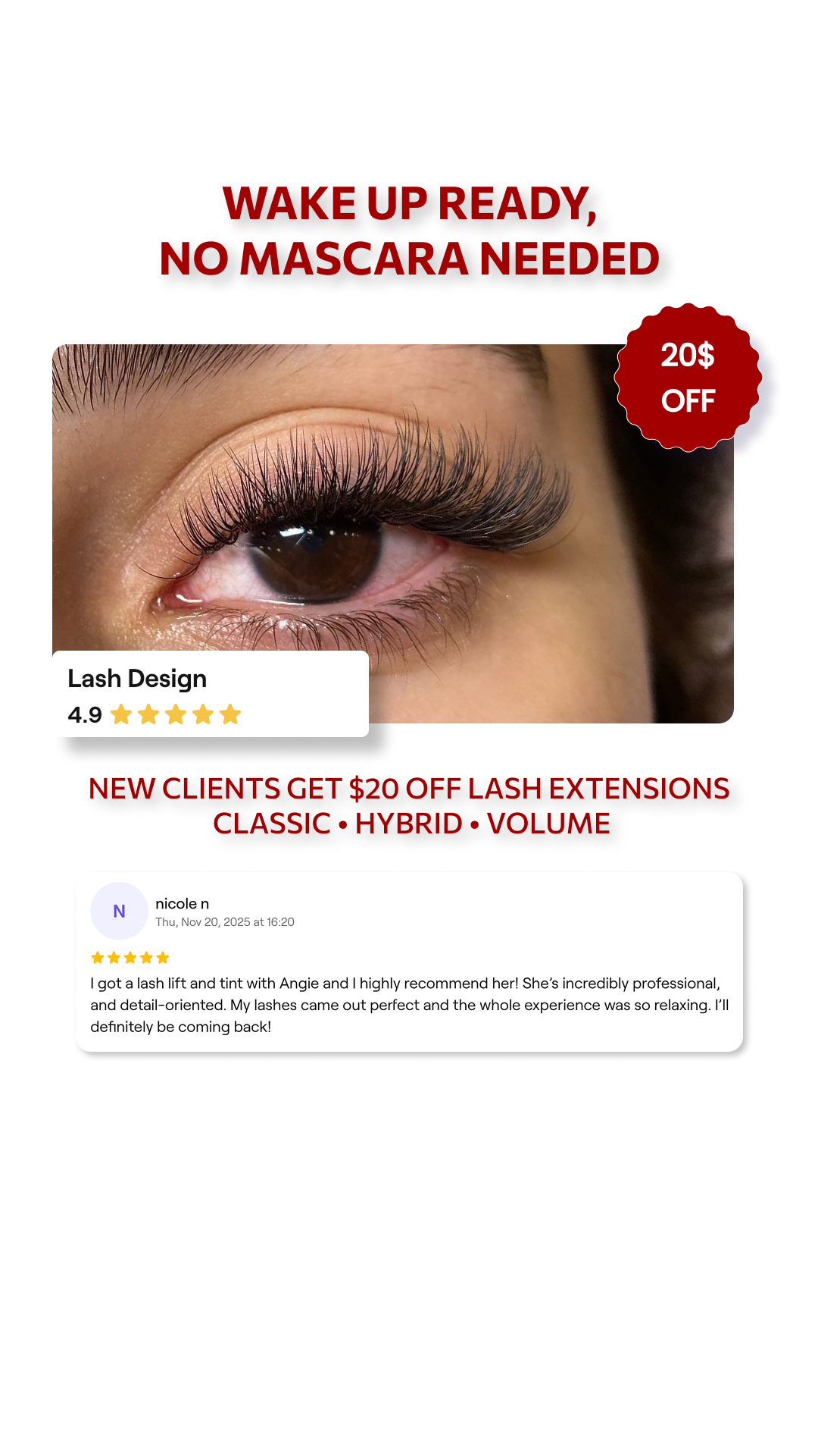 Lashdesignchicago Facebook ad