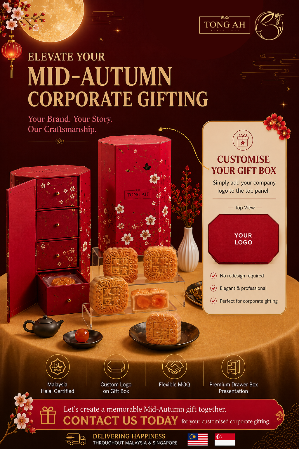 Tong Ah Bakery & Confectionery Facebook ad: Elevate Your Mid-Autumn Corporate Gifting