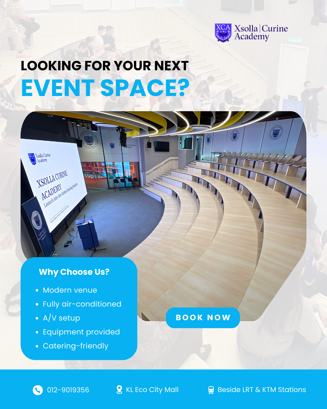 Xsolla Curine Academy Facebook ad: Event Venue
