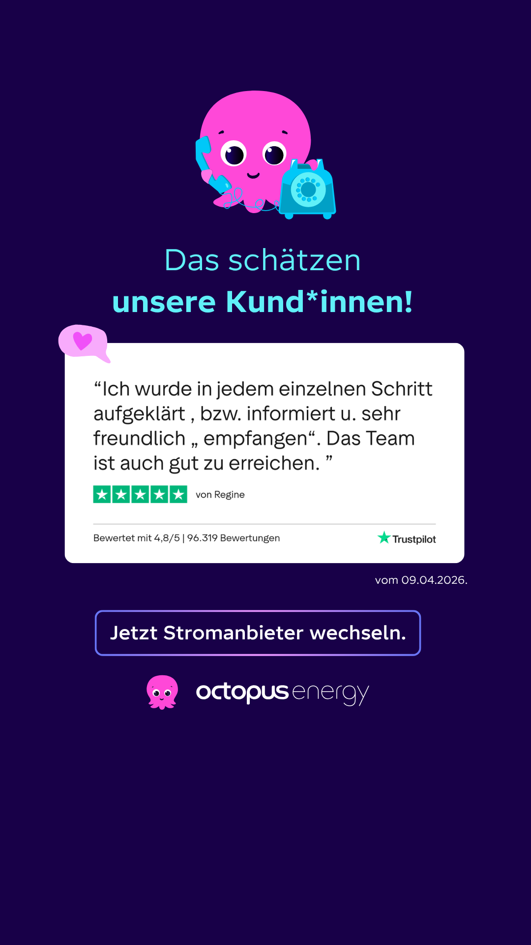 Octopus Energy Facebook ad