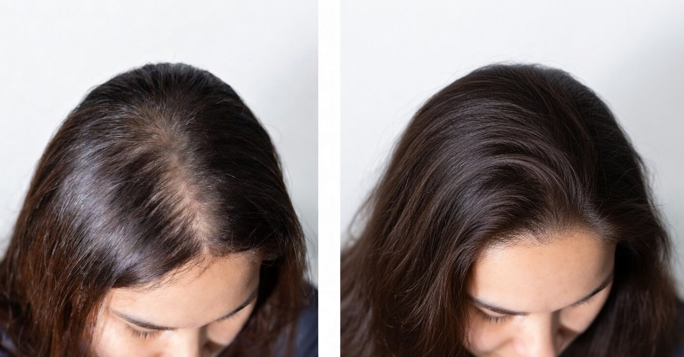Instant Hair Thickening Spray Facebook ad: Instantly Thicken Fine Hair