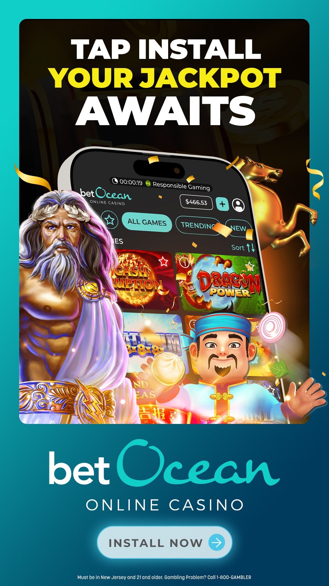 Ocean Online Casino Facebook ad from Jul 15, 2026