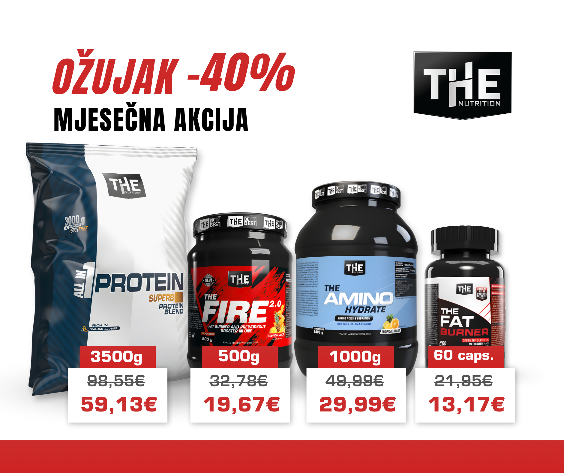 THE-Nutrition Hrvatska Facebook ad from Mar 3, 2026