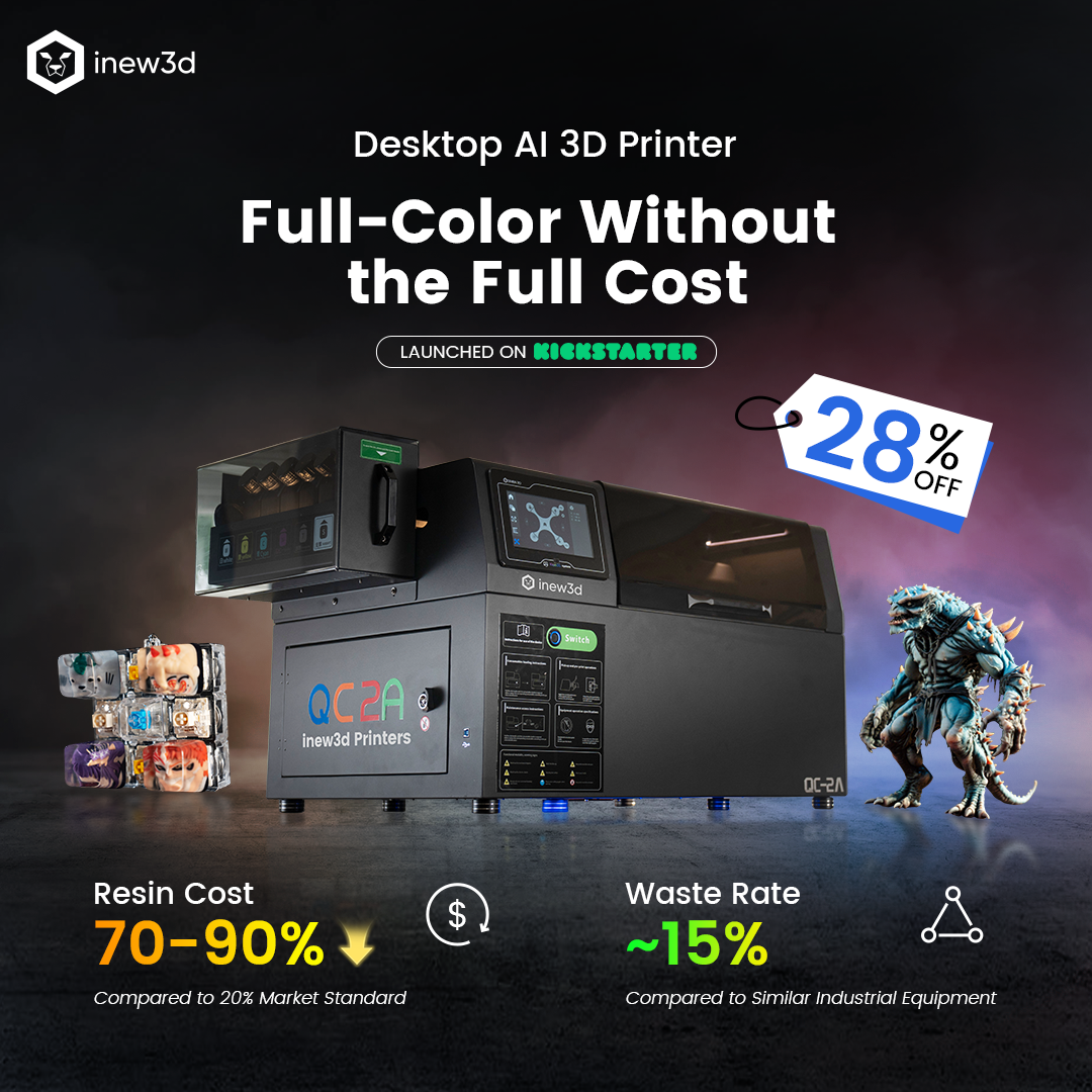 Inew3d Facebook ad: Back inew3d QC2A now on Kickstarter and unlock launch…