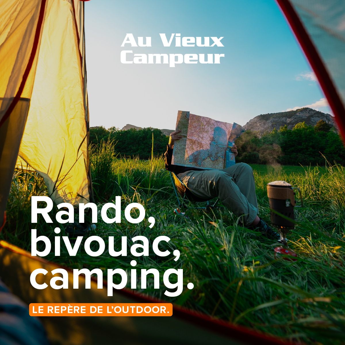Au Vieux Campeur Facebook ad: Montagne, forêt, mer, falaise ou ciel… Quel est…