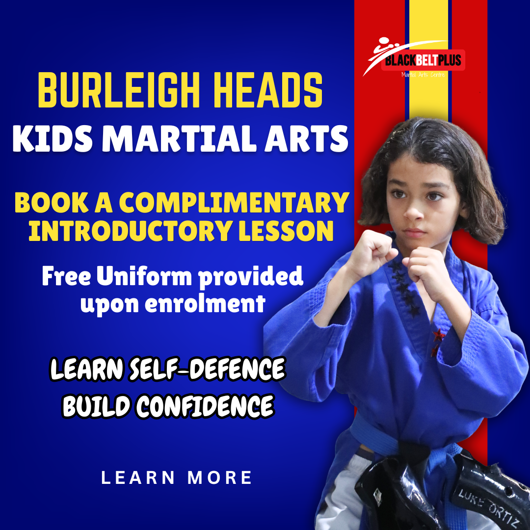 Black Belt Plus Martial Arts Centre Gold Coast Facebook ad: Burleigh Heads Parents, Helping Kids Grow in Confidence