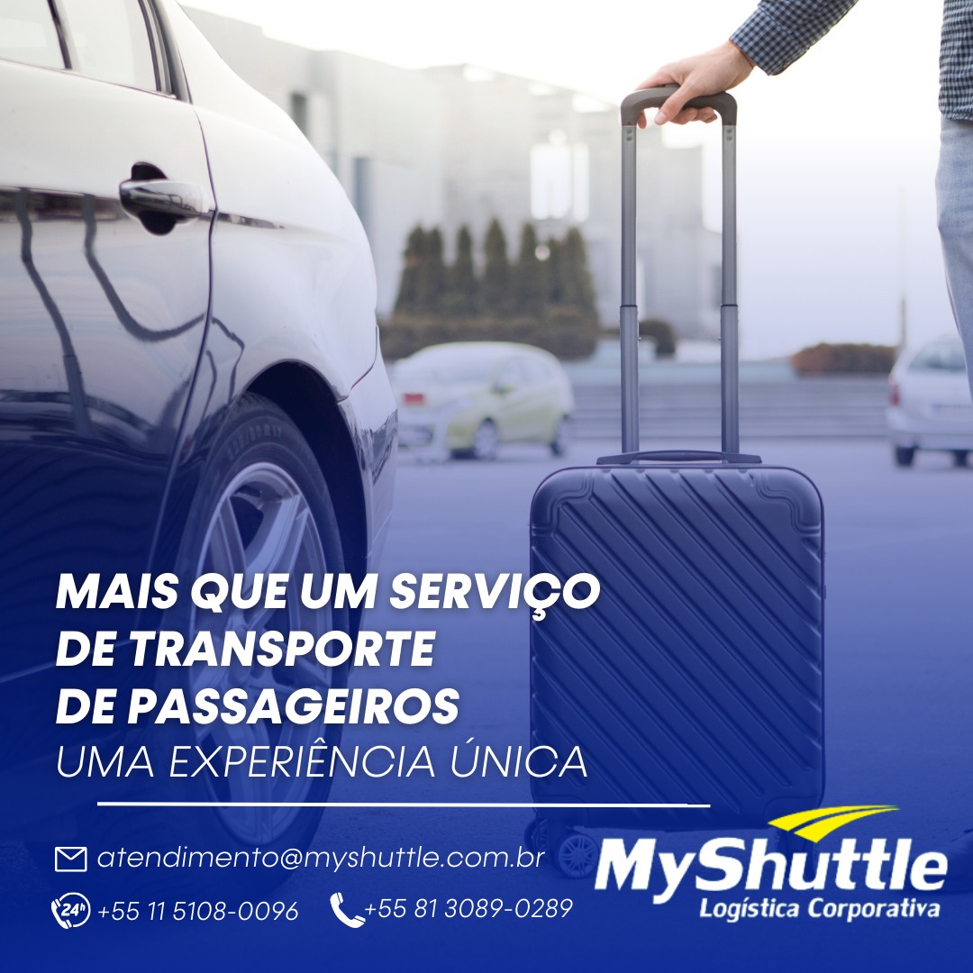 Myshuttle - Transporte executivo, Receptivo em aeroporto, Transfers em PE. Facebook ad: Sua Melhor Opção em Transporte Corporativo