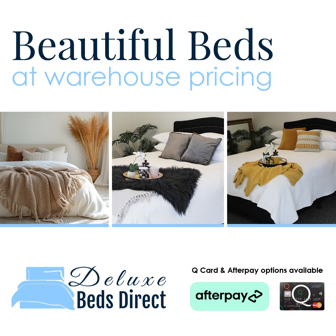 Deluxe Beds Direct Facebook ad: Sleep in Bliss Now