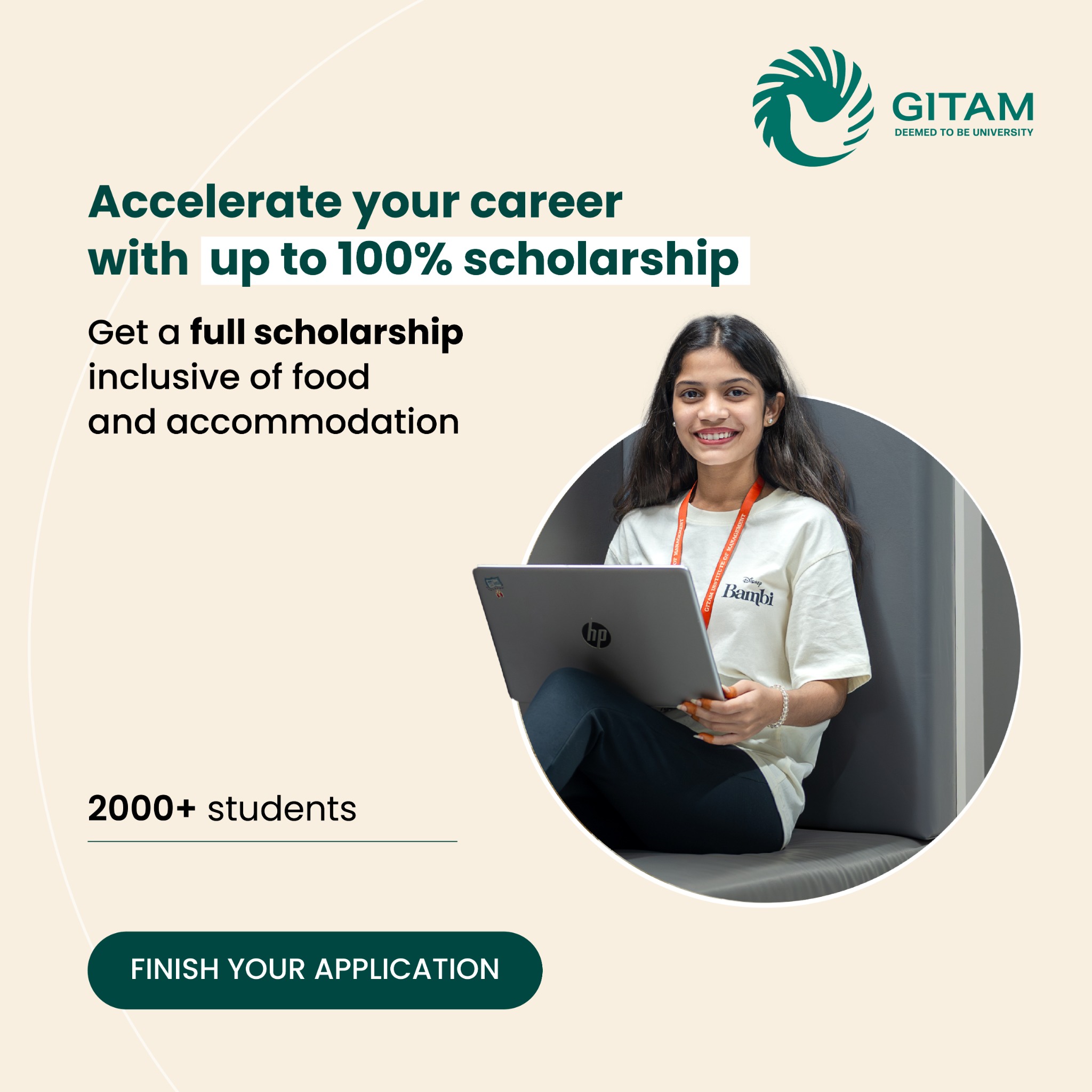 GITAM Deemed University Facebook ad: Explore 103+ UG & PG programs in B…