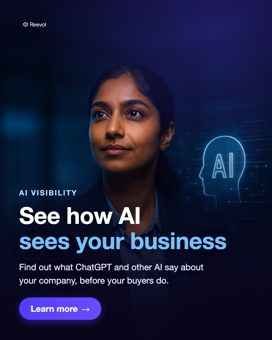 Reevol Facebook ad: See how AI sees your business