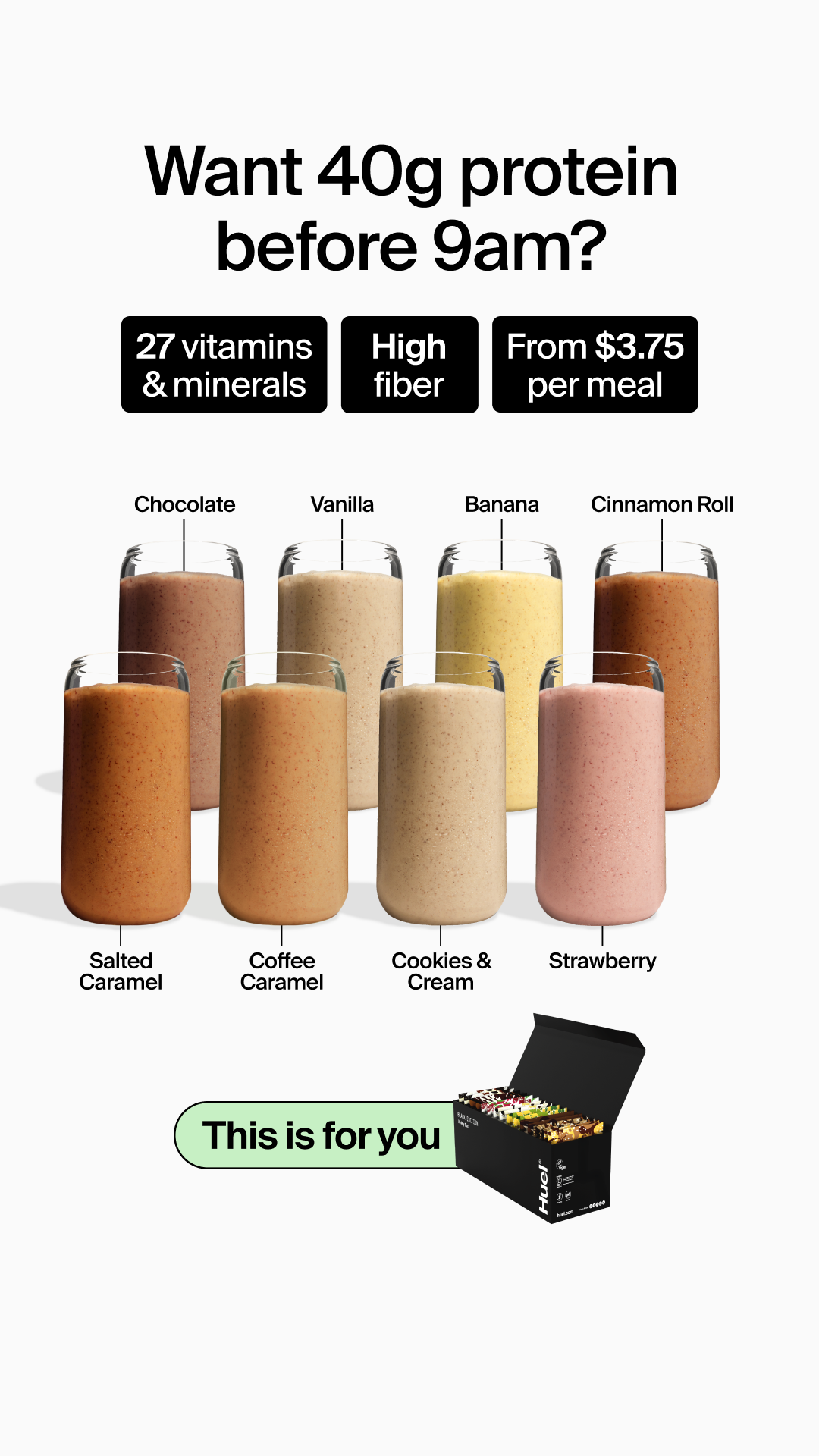 Huel Facebook ad
