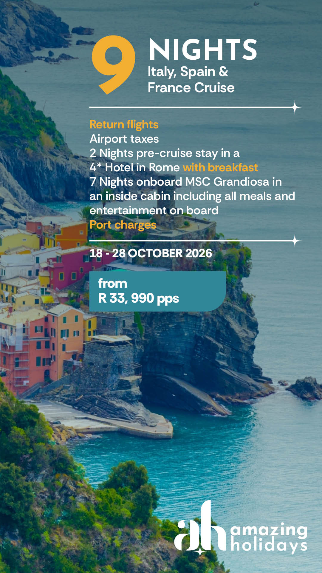 Amazingholidays.co.za Facebook ad from May 17, 2026