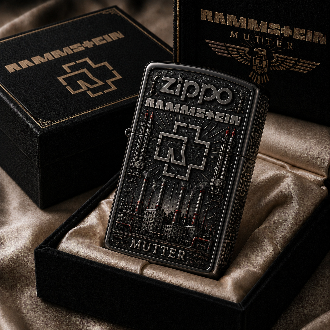 Music Fans Love Facebook ad: Premium Rammstein & Mutter Album Zippo Lighter V2 RSZL581