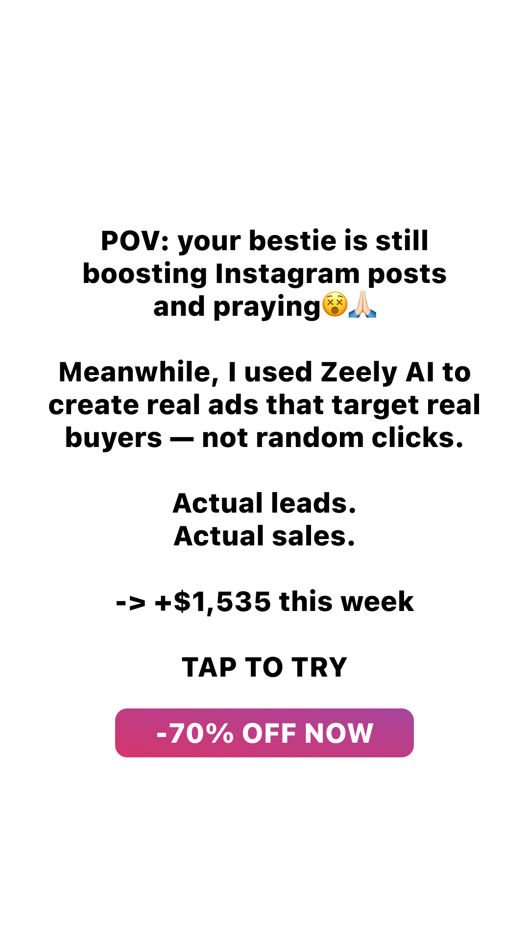Zeely Facebook ad