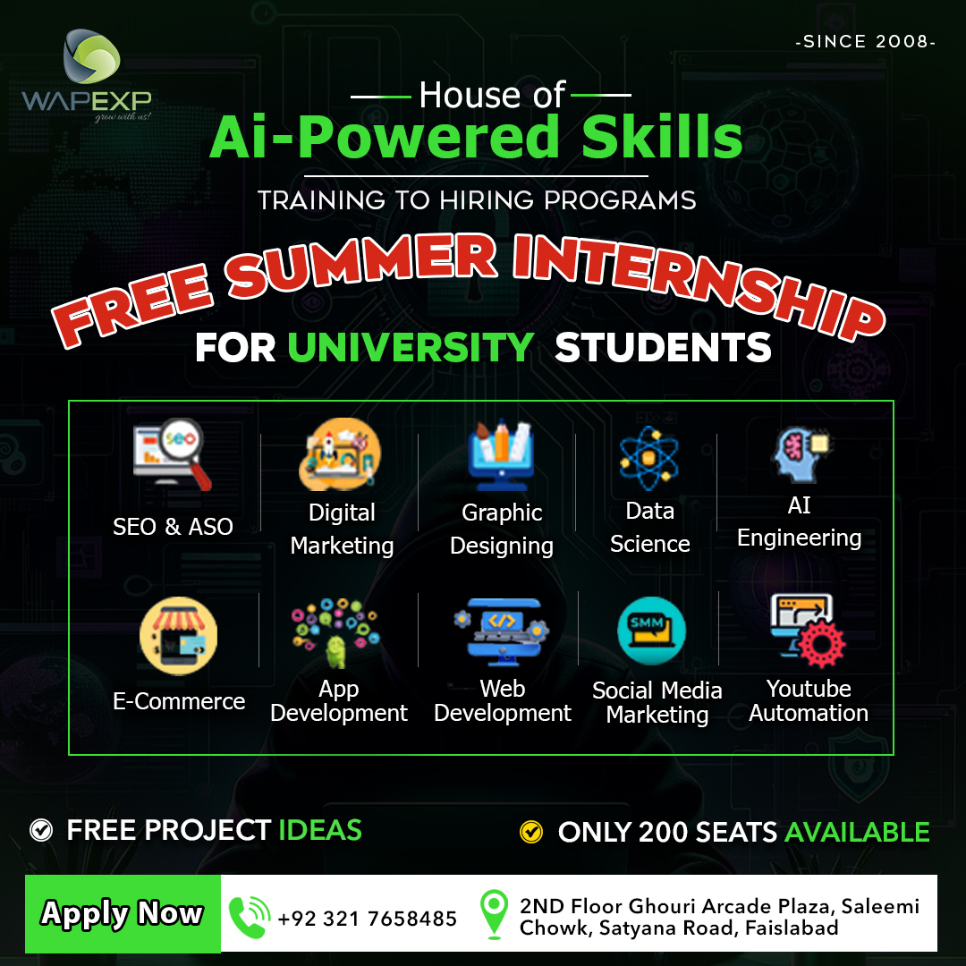 Wapexp Institute of Information Technology Facebook ad: Paid Internship Opportunity