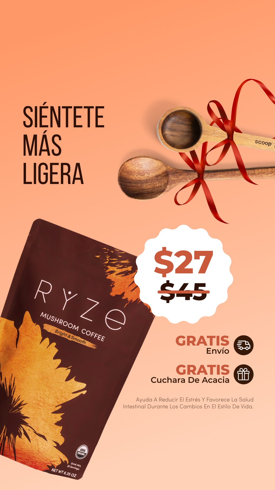 RYZE Superfoods Facebook ad