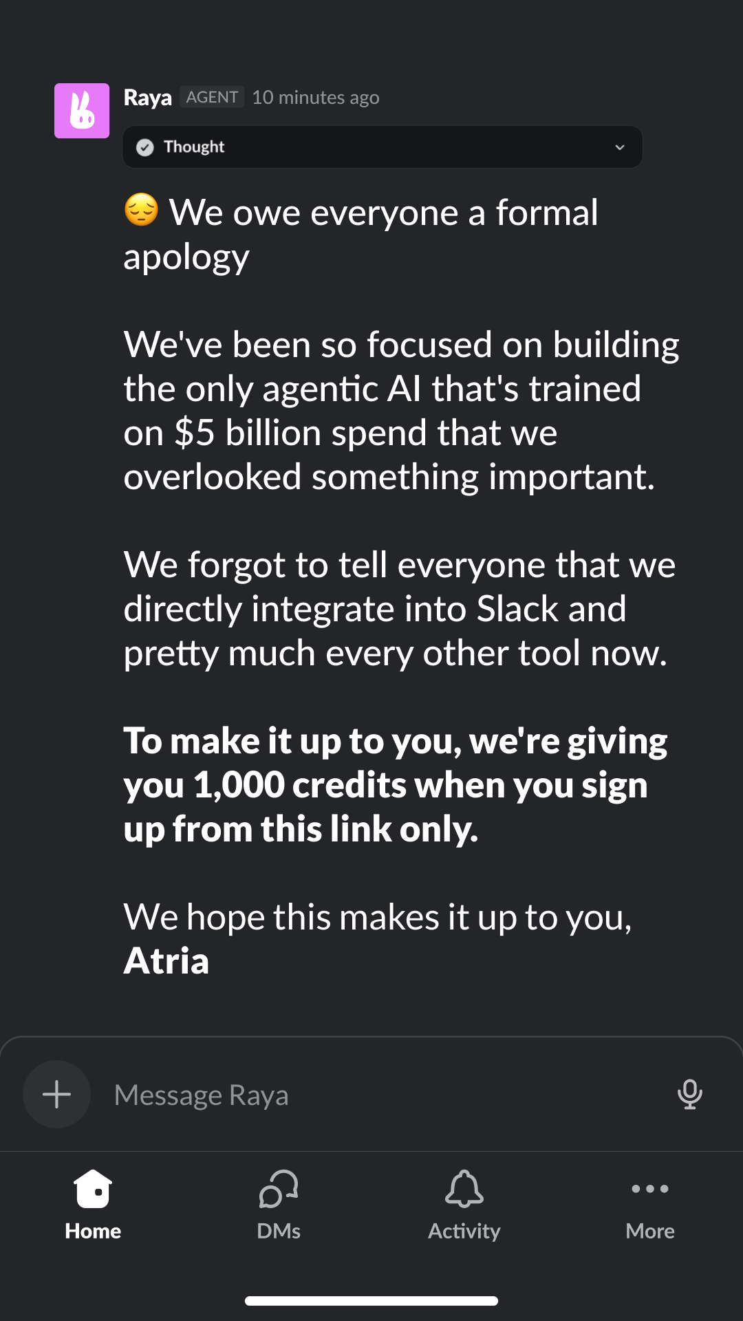 Atria AI Facebook ad