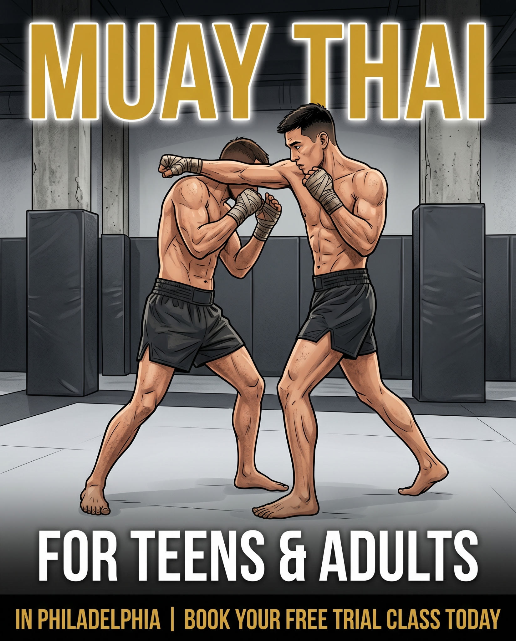 North Star Mixed Martial Arts Facebook ad: Free Jiu-jitsu & Muay Thai Class in Philadelphia